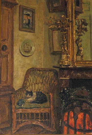 Georges Jansoone Interior with sleeping cat